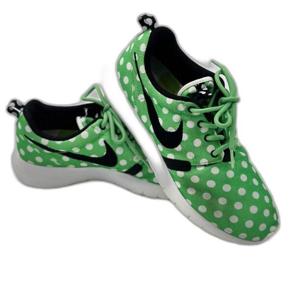 Vintage Nike Roshe Run NM ‘Polka Dot’ – Green/White | M 8.5 / W 10 - Picture 2 of 7